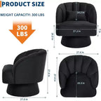 Sillón giratorio Acekool 360 - Sillón lounge de terciopelo de osito de peluche afelpado
