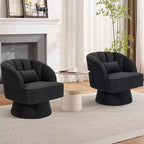 Sillón giratorio Acekool 360 - Sillón lounge de terciopelo de osito de peluche afelpado