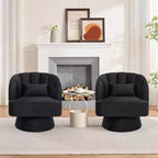 Sillón giratorio Acekool 360 - Sillón lounge de terciopelo de osito de peluche afelpado