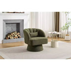 Sillón giratorio Acekool 360 - Sillón lounge de terciopelo de osito de peluche afelpado