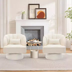 Sillón giratorio Acekool 360 - Sillón lounge de terciopelo de osito de peluche afelpado