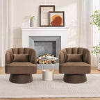 Sillón giratorio Acekool 360 - Sillón lounge de terciopelo de osito de peluche afelpado
