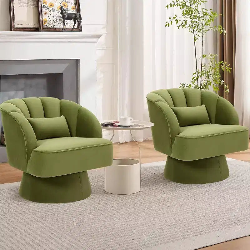 Sillón giratorio Acekool 360 - Sillón lounge de terciopelo de osito de peluche afelpado