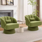 Sillón giratorio Acekool 360 - Sillón lounge de terciopelo de osito de peluche afelpado