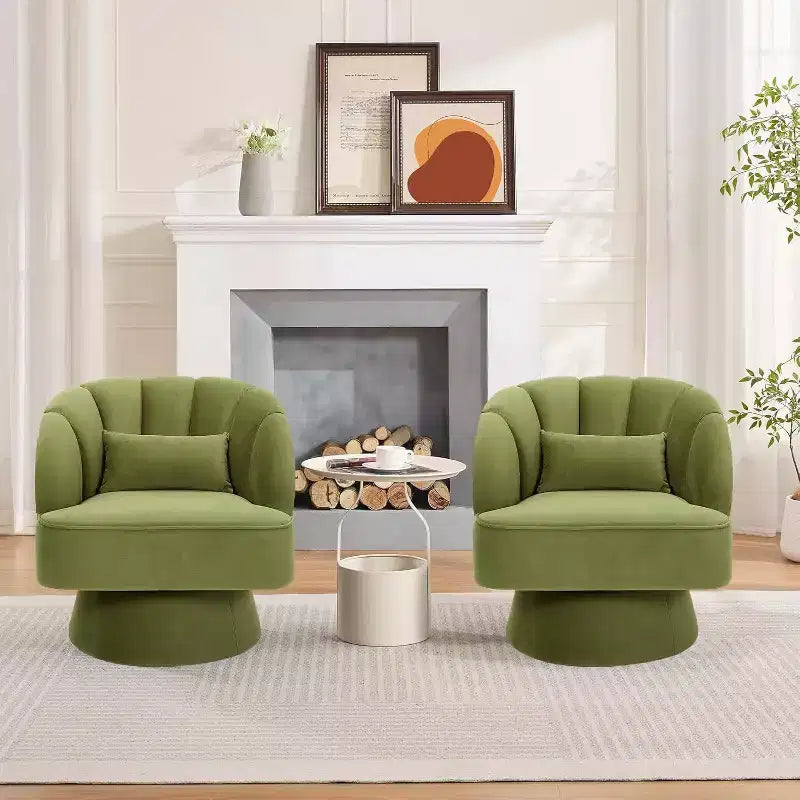 Sillón giratorio Acekool 360 - Sillón lounge de terciopelo de osito de peluche afelpado