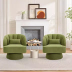 Sillón giratorio Acekool 360 - Sillón lounge de terciopelo de osito de peluche afelpado
