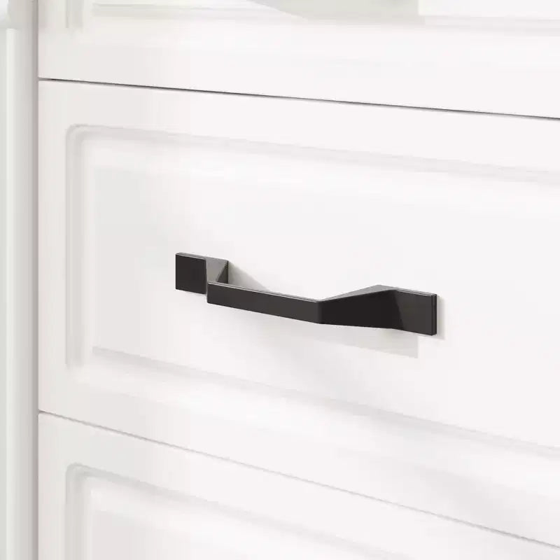 Famapy Escritorio de escritura de madera blanco y marrón Escritorio de oficina Escritorio de computadora con cajones - Estación de trabajo de oficina en casa