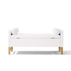 Puff otomano de almacenaje tapizado en bouclé moderno Escoffier de Christopher Knight Home