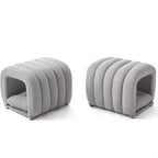 Hyleory Reposapiés Fácil de Conectar, Apto para Mascotas - Banco de Cama 2 en 1 y Túnel de Juego con 2 Almohadillas Extraíbles