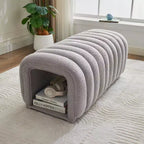 Hyleory Reposapiés Fácil de Conectar, Apto para Mascotas - Banco de Cama 2 en 1 y Túnel de Juego con 2 Almohadillas Extraíbles