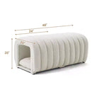Hyleory Reposapiés Fácil de Conectar, Apto para Mascotas - Banco de Cama 2 en 1 y Túnel de Juego con 2 Almohadillas Extraíbles