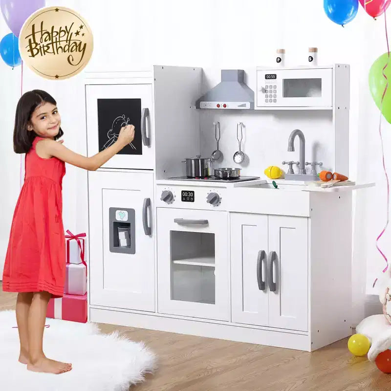 Juego de cocina para niños, juego de simulación de chef de madera con 20 accesorios de cocina, juego de simulación de utensilios de cocina de madera