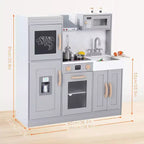 Juego de cocina para niños, juego de simulación de chef de madera con 20 accesorios de cocina, juego de simulación de utensilios de cocina de madera