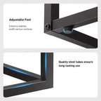 Marsail - Mesa auxiliar en forma de C, 27 pulgadas de alto, bandeja para café, sofá, mesa para laptop, soporte para aperitivos con marco de metal