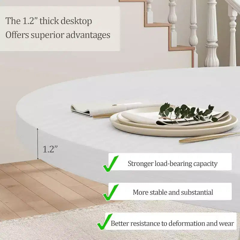Mesa de comedor redonda Acekool de 47 pulgadas, para 4 personas, tapa de madera con base de pedestal cruzada, mesa de cocina y comedor que ahorra espacio, estilo rústico