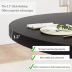 Mesa de comedor redonda Acekool de 47 pulgadas, para 4 personas, tapa de madera con base de pedestal cruzada, mesa de cocina y comedor que ahorra espacio, estilo rústico