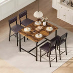 Juego de mesa alta de comedor, Muebles de comedor modernos, Muebles de comedor, Construcción duradera, Diseño que ahorra espacio