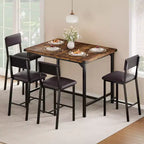 Juego de mesa alta de comedor, Muebles de comedor modernos, Muebles de comedor, Construcción duradera, Diseño que ahorra espacio