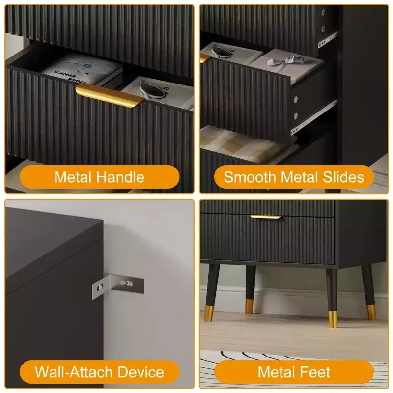 Cómoda de 3 cajones para dormitorio, cómoda moderna para armario, cajonera, mueble organizador con cajones