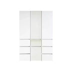 HomeStock 70.9 in.H x 17.72 in.W White Wood Composite Closet System for Universal Storage with Storage Bins
