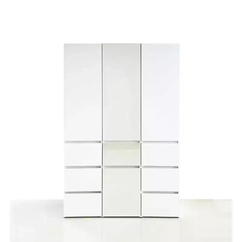 HomeStock 70.9 pulg. de alto x 17.72 pulg. de ancho, sistema de clóset de madera compuesta blanca para almacenamiento universal con contenedores de almacenamiento