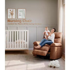 27 Sillones Reclinables Extra Grandes con Calor y Masaje - Silla Reclinable Giratoria 360 Grados para Adultos - Mecedora Manual con Control Remoto para Sala de Estar