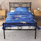 Cama con plataforma de metal Acekool - 12 de almacenamiento tamaño Full