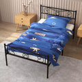 Cama con plataforma de metal Acekool - 12 de almacenamiento tamaño Full