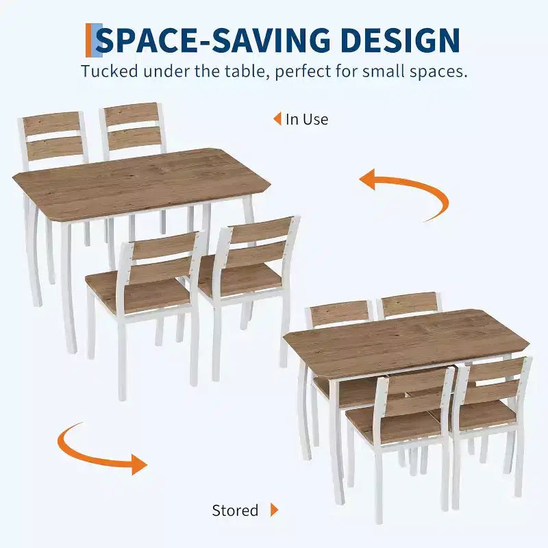 Juego de comedor de 5 piezas para 4 personas, mesa de cocina moderna y 4 sillas, estructura de metal que ahorra espacio, para apartamento pequeño, comedor