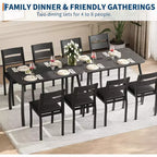 Juego de comedor de 5 piezas para 4 personas, mesa de cocina moderna y 4 sillas, estructura de metal que ahorra espacio, para apartamento pequeño, comedor