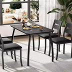 Juego de comedor de 5 piezas para 4 personas, mesa de cocina moderna y 4 sillas, estructura de metal que ahorra espacio, para apartamento pequeño, comedor