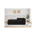 Meridian Furniture, Banco Kennedy de tela Teddy de imitación de borreguillo