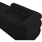 Meridian Furniture, Banco Kennedy de tela Teddy de imitación de borreguillo