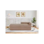 Meridian Furniture, Banco Kennedy de tela Teddy de imitación de borreguillo