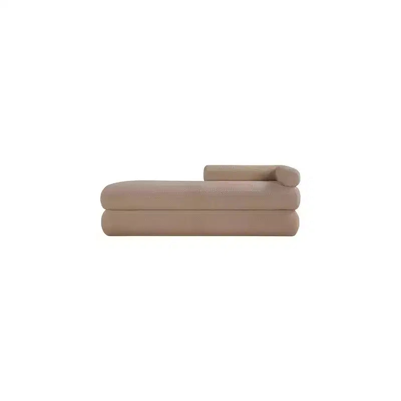Meridian Furniture, Banco Kennedy de tela Teddy de imitación de borreguillo