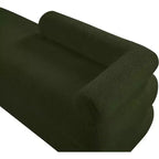 Meridian Furniture, Banco Kennedy de tela Teddy de imitación de borreguillo