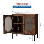 31.5 Gabinete Aparador, Gabinete de Almacenamiento de Ratán con Estantes Ajustables, Gabinete de Despensa de Cocina para Sala de Estar Comedor Entrada