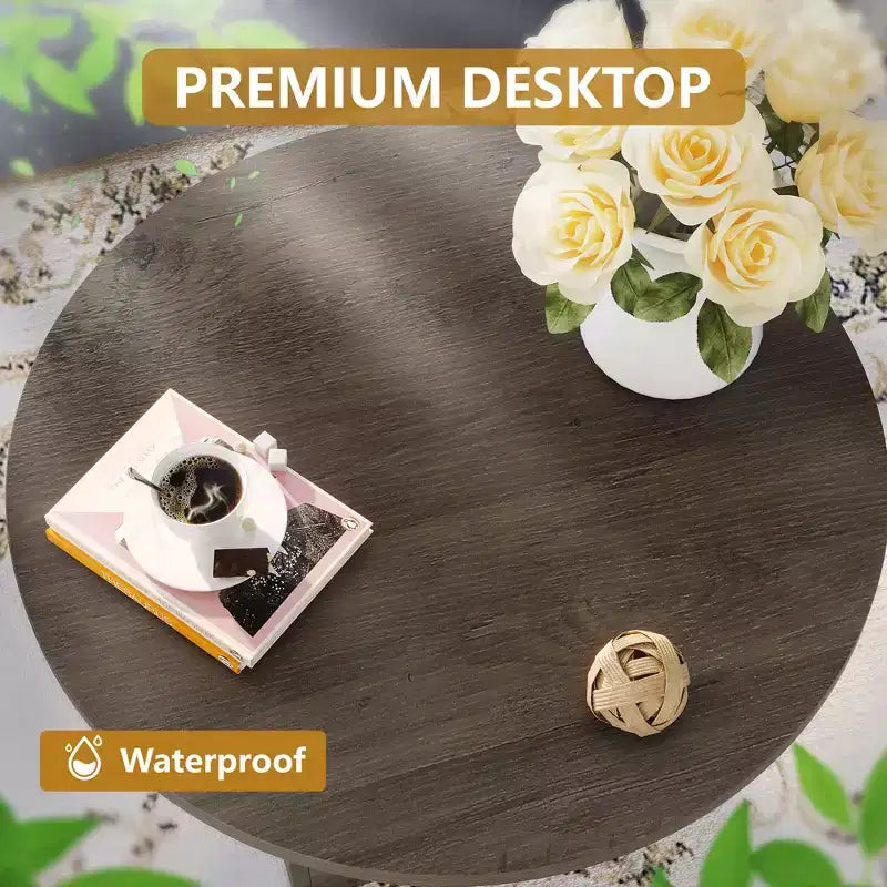 Mesa de centro con capacidad de 25 kg, tablero impermeable de 120 cm y diseño prémium