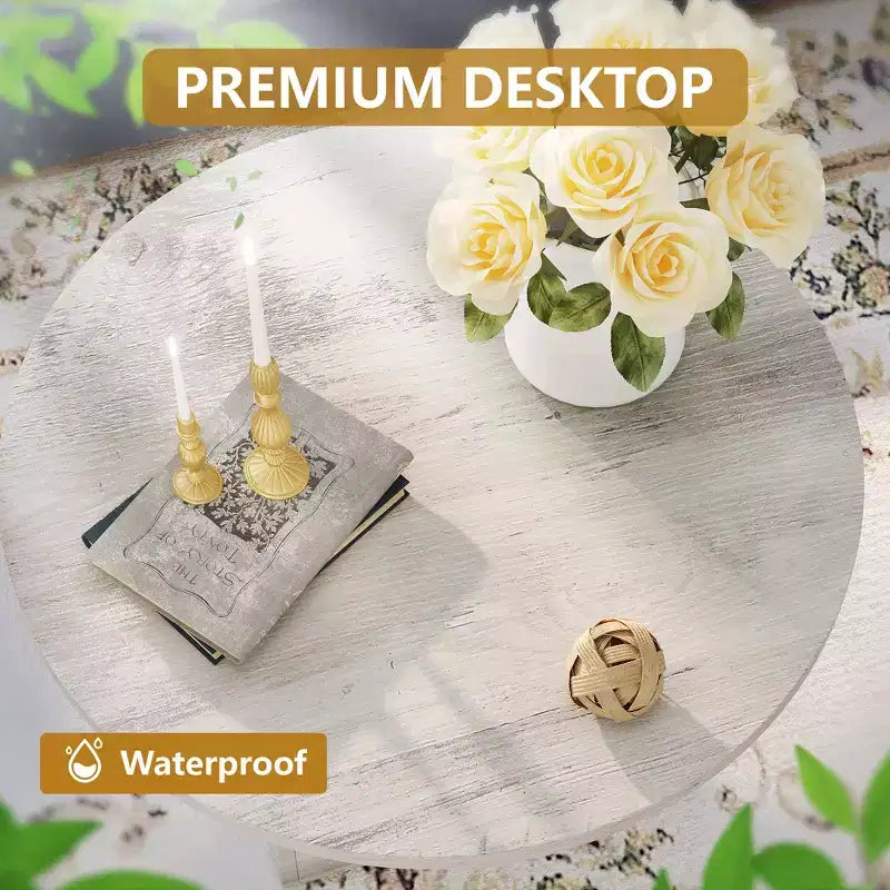 Mesa de centro con capacidad de 25 kg, tablero impermeable de 120 cm y diseño prémium