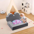 GustoWave Sofá modular para niños de 6 piezas, juego de sofá de juego de espuma con cojines desmontables, sofá suave convertible para niños pequeños y niños.