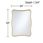 Espejo de pared curvado Uttermost Pavia Gold Metal de 24 x 32