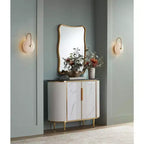 Espejo de pared curvado Uttermost Pavia Gold Metal de 24 x 32