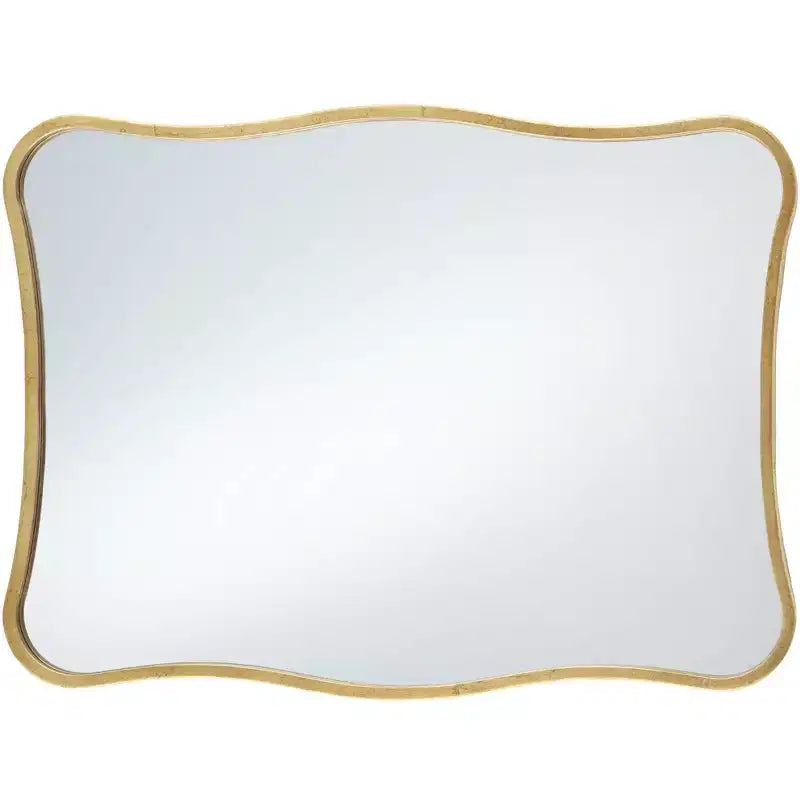 Espejo de pared curvado Uttermost Pavia Gold Metal de 24 x 32