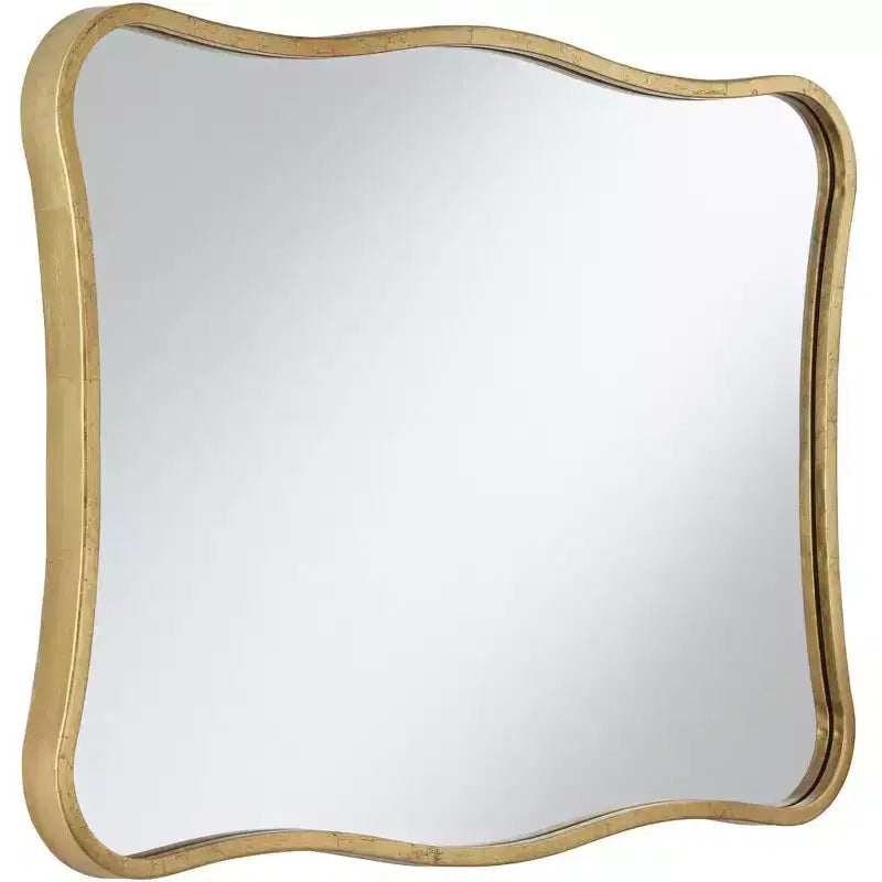 Espejo de pared curvado Uttermost Pavia Gold Metal de 24 x 32