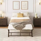 Estructura de Cama Nido Doble - Plataforma Metálica Plegable con Ruedas con Freno, Diseño Plegable para Habitaciones de Invitados y Pernoctas