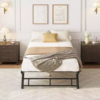 Estructura de Cama Nido Doble - Plataforma Metálica Plegable con Ruedas con Freno, Diseño Plegable para Habitaciones de Invitados y Pernoctas