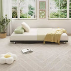 Estructura de Cama Nido Doble - Plataforma Metálica Plegable con Ruedas con Freno, Diseño Plegable para Habitaciones de Invitados y Pernoctas