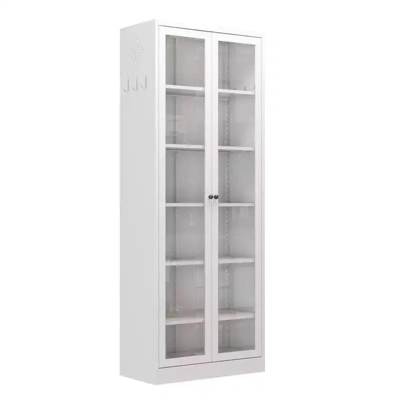 Okak 61 Armario de cocina independiente, almacenamiento ajustable con 4 estantes, armario de metal resistente para comedor/sala de estar