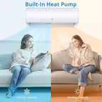 Acekool 9000 BTU Mini Split AC & Heat Pump, 19 SEER2 Inverter, WiFi & Alexa, Ductless System with Install Kit for Rooms up to 450 Sq Ft