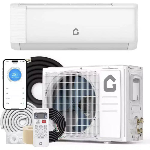 Acekool 24000 BTU Mini Split Air Conditioner & Heat Pump, 19 SEER2 Inverter, WiFi Smart Control, Ductless AC with Remote for Rooms up to 1500 Sq Ft